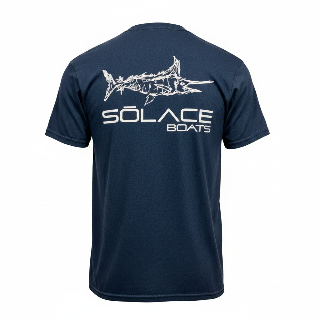 SŌLACE Short Sleeve Shirt - Navy Fish